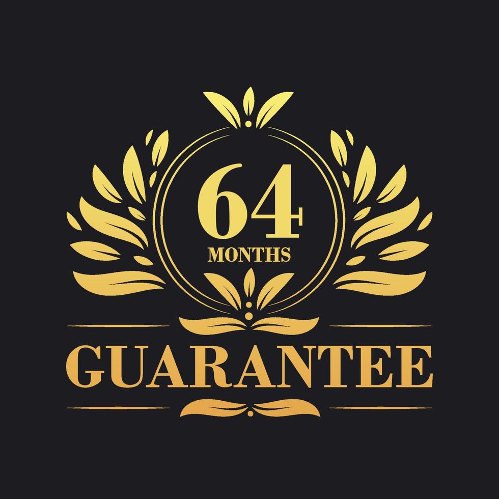 64 Months Guarantee Logo vector,  64 Months Guarantee sign symbol vector