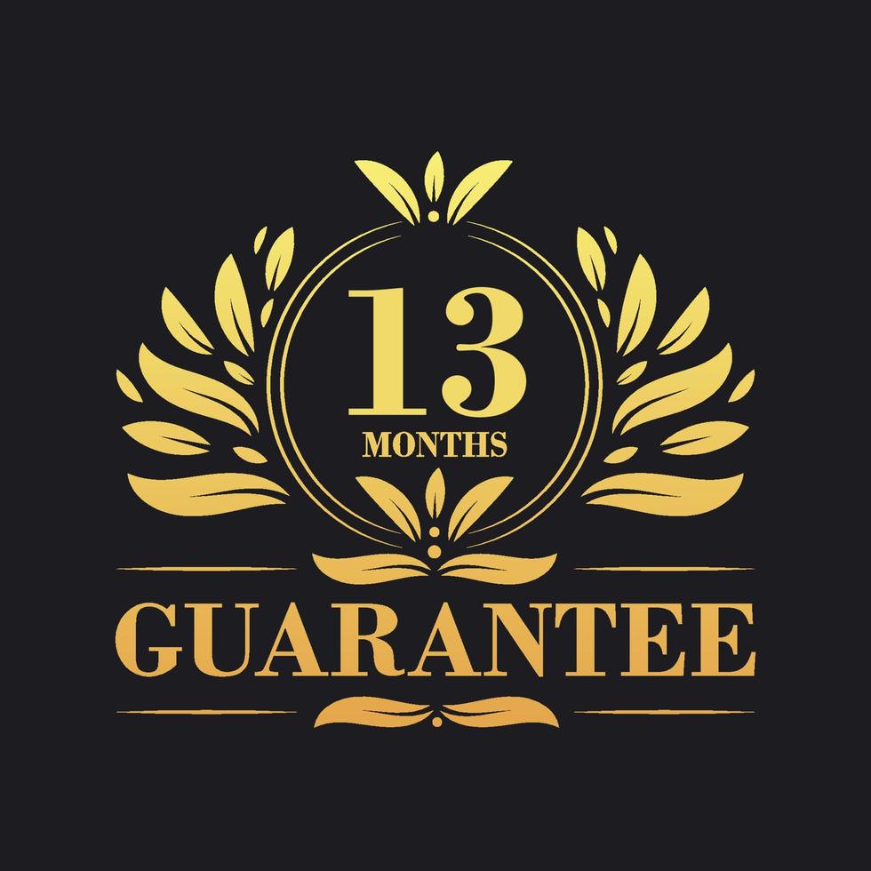 13 Months Guarantee Logo vector,  13 Months Guarantee sign symbol vector