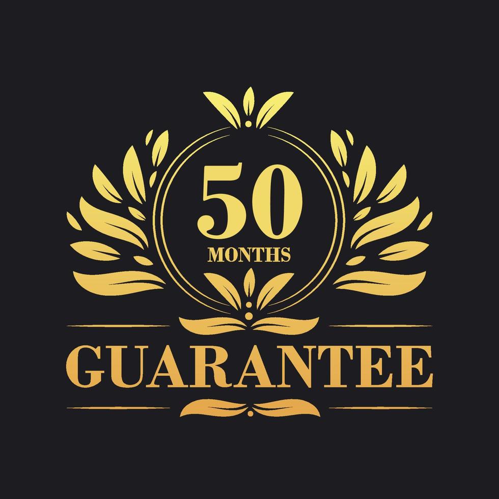 50 Months Guarantee Logo vector,  50 Months Guarantee sign symbol vector