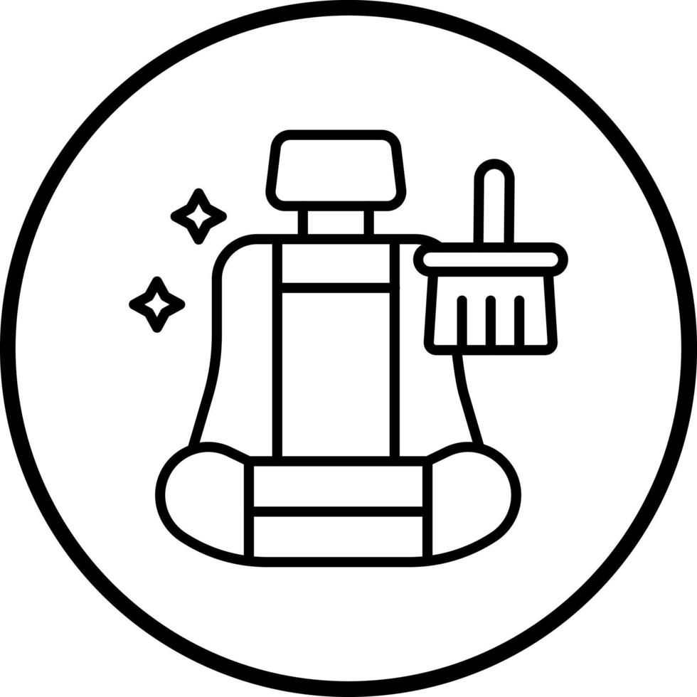 Car Seat Cleaning Vector Icon Style