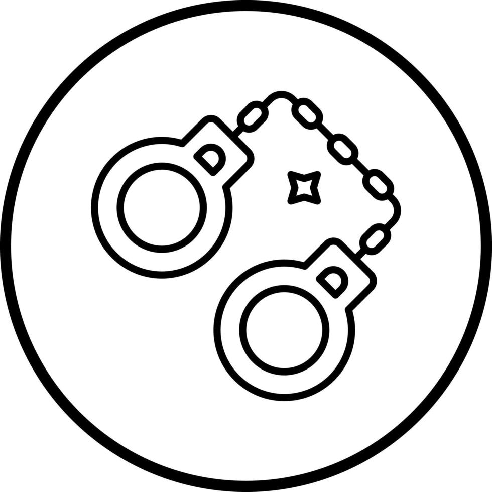Handcuffs Vector Icon Style