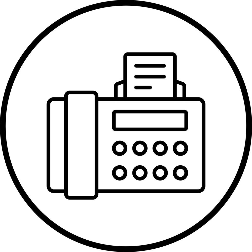 Fax Vector Icon Style
