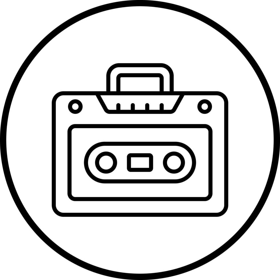 Cassette Player Vector Icon Style
