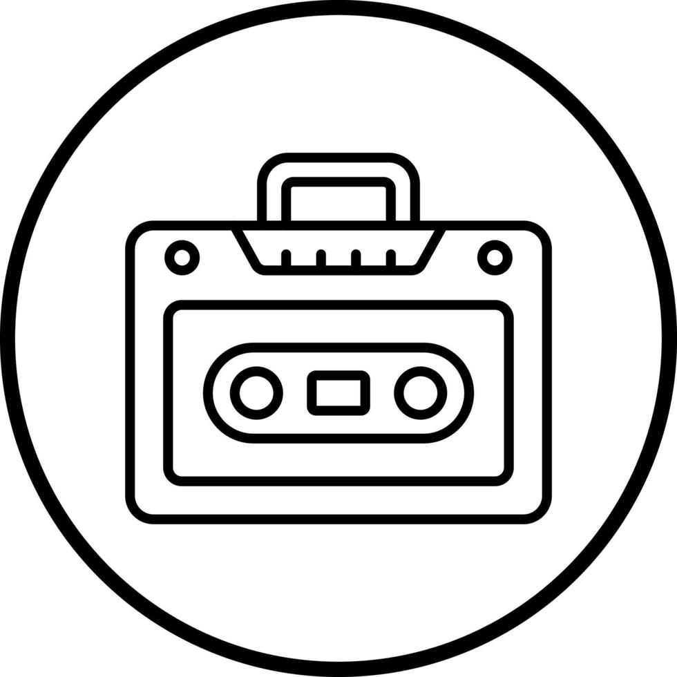 Cassette Player Vector Icon Style