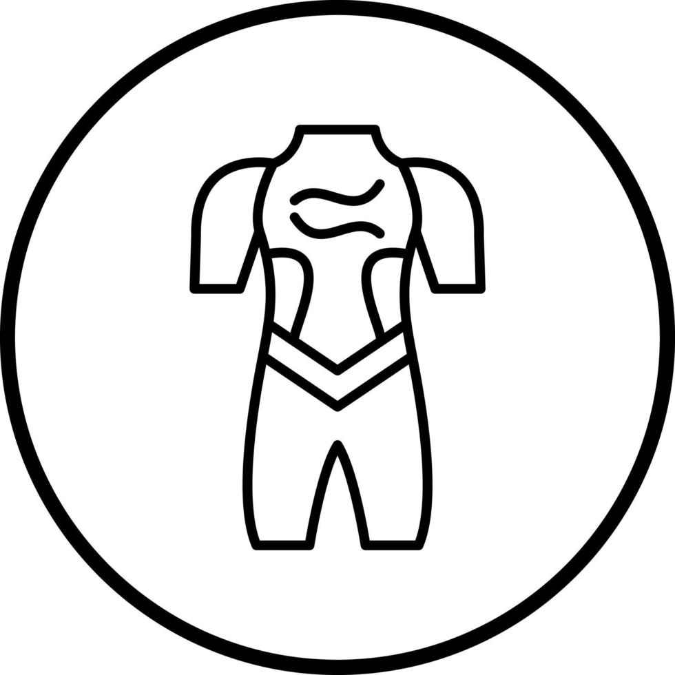 traje de neopreno vector icono estilo