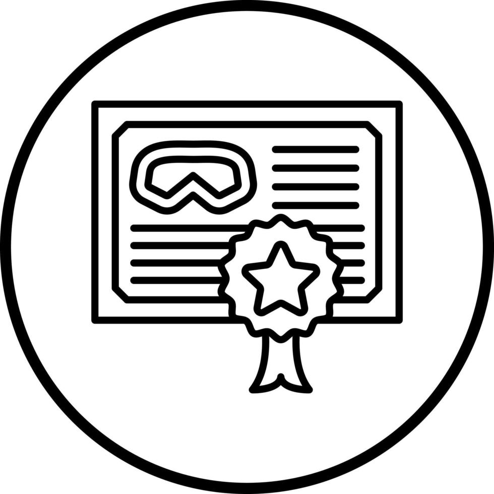 Diving Certificate Vector Icon Style