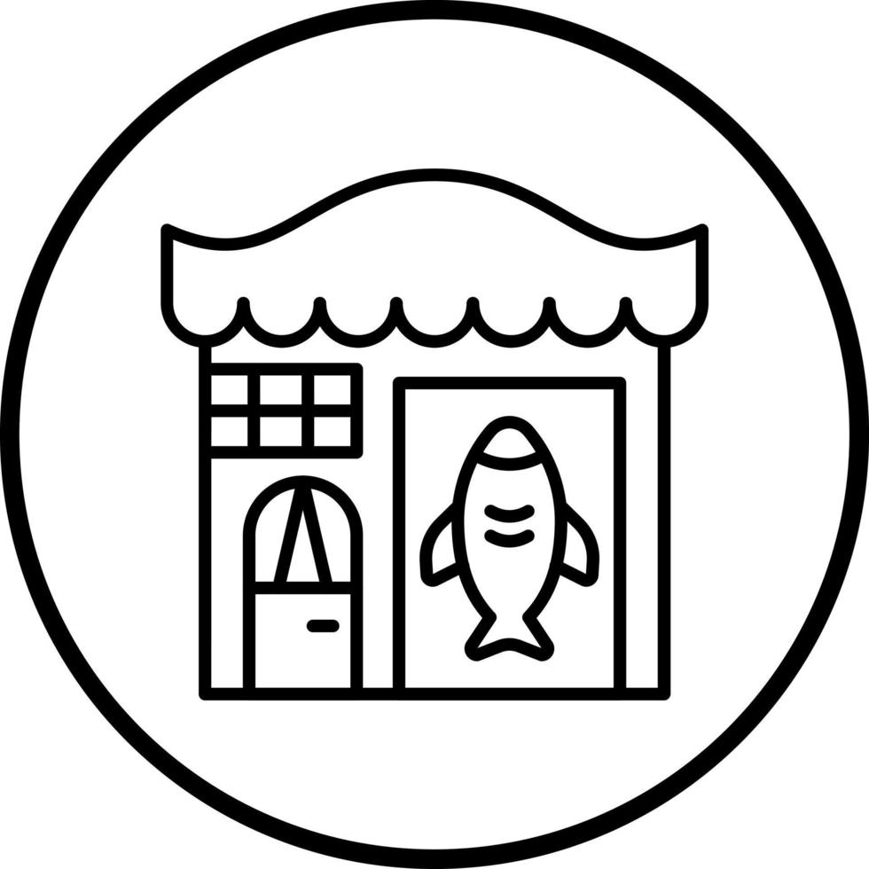 Fish Shop Vector Icon Style