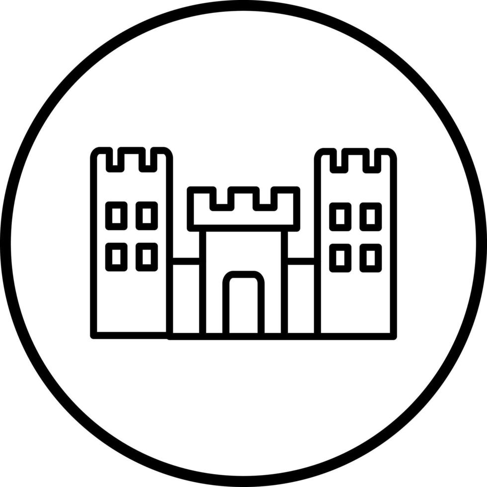 castillo juguete vector icono estilo