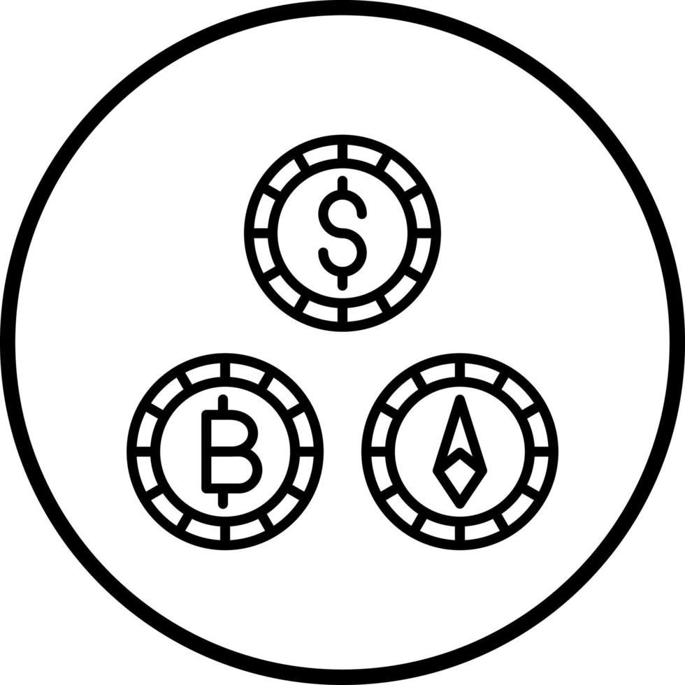 Cryptocurrency Vector Icon Style