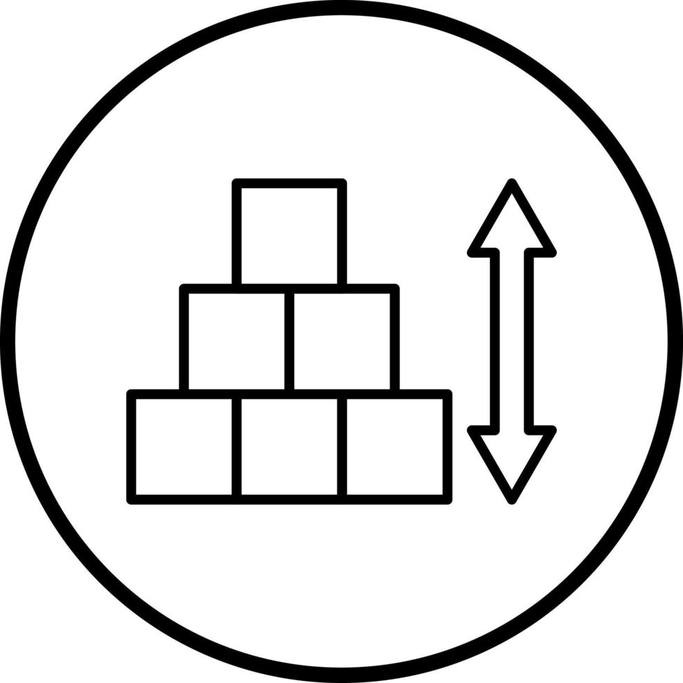 Block Height Vector Icon Style