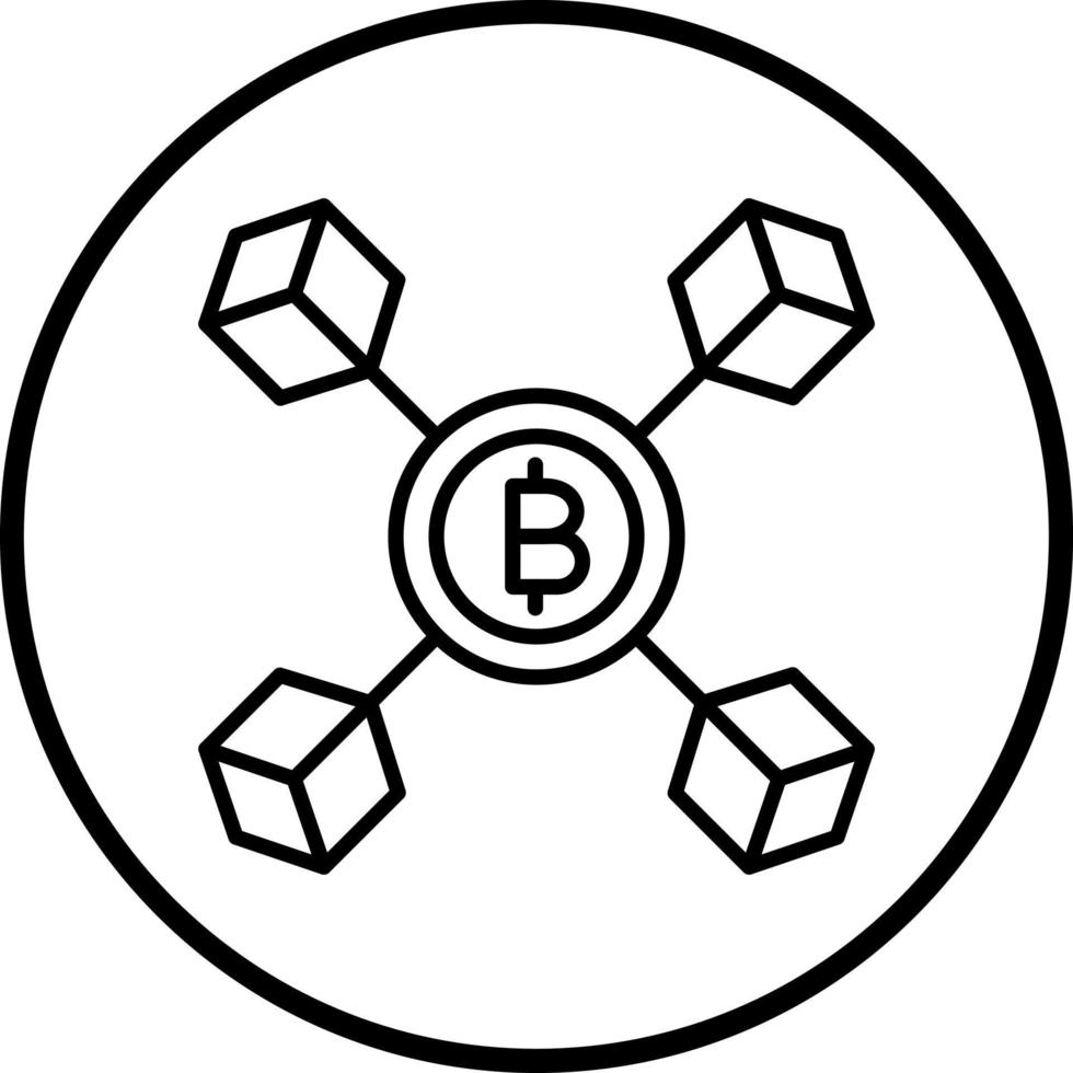 Blockchain Vector Icon Style