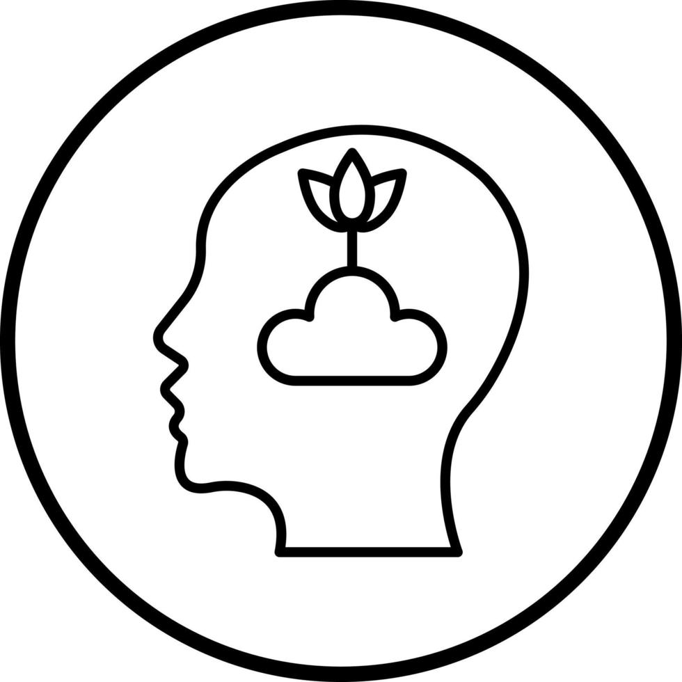 Mental Growth Vector Icon Style