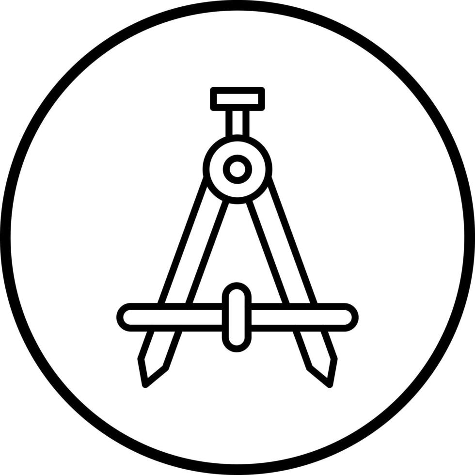 Drawing Compass Vector Icon Style