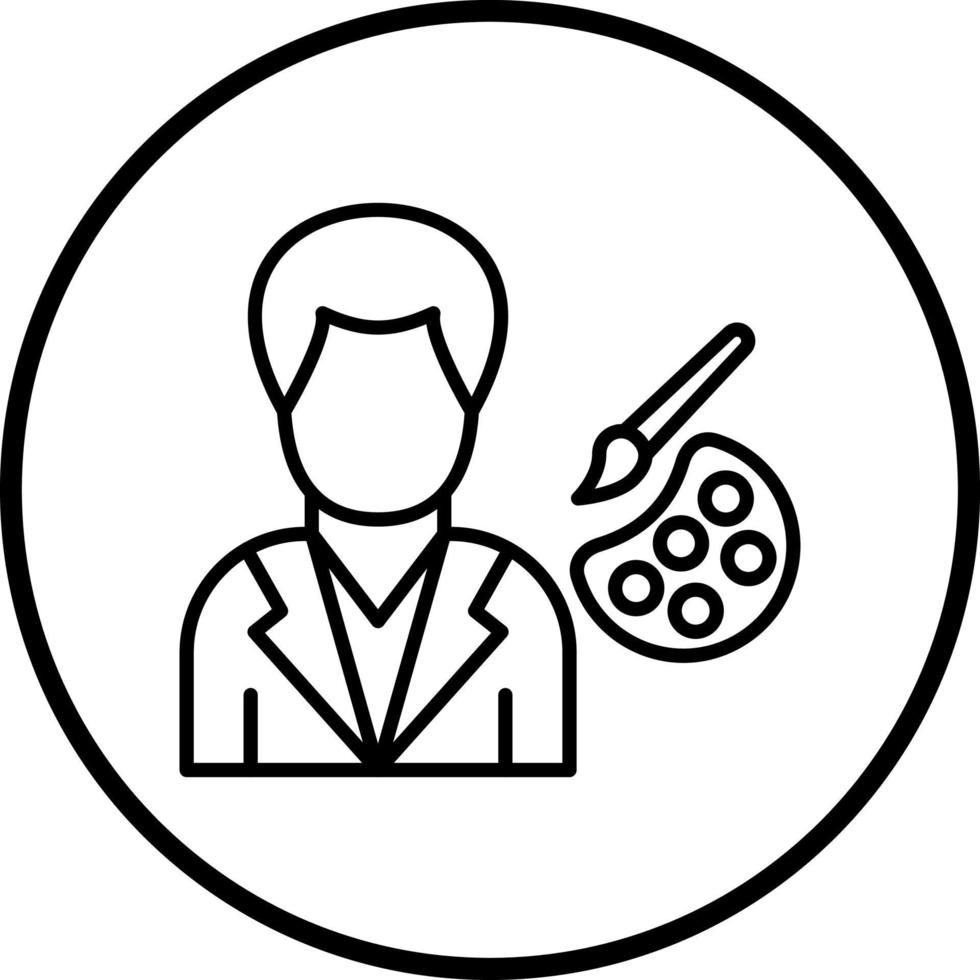 Artist Male Vector Icon Style