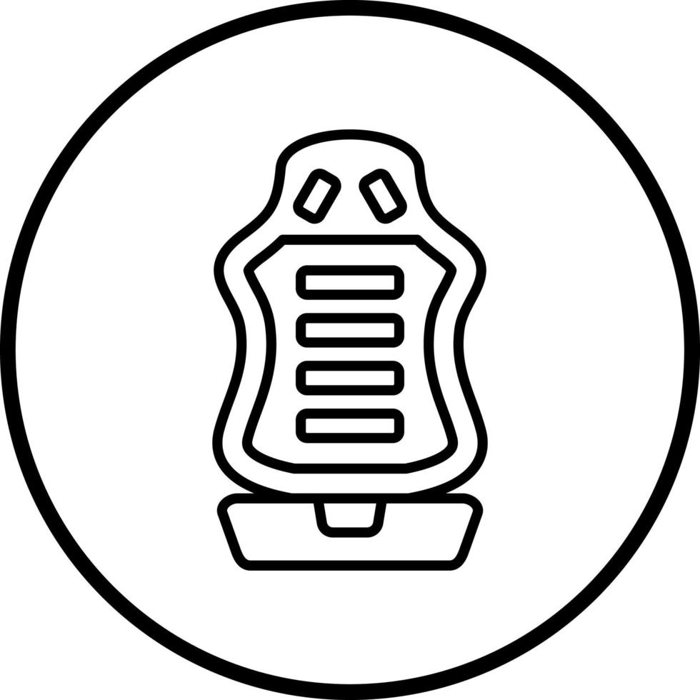 Racing Car Seat Vector Icon Style