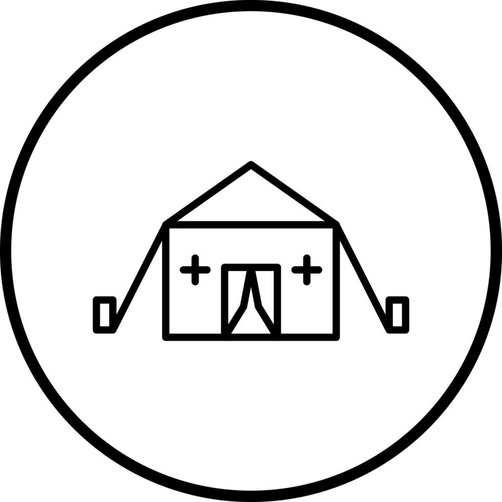 Hospital Tent Vector Icon Style