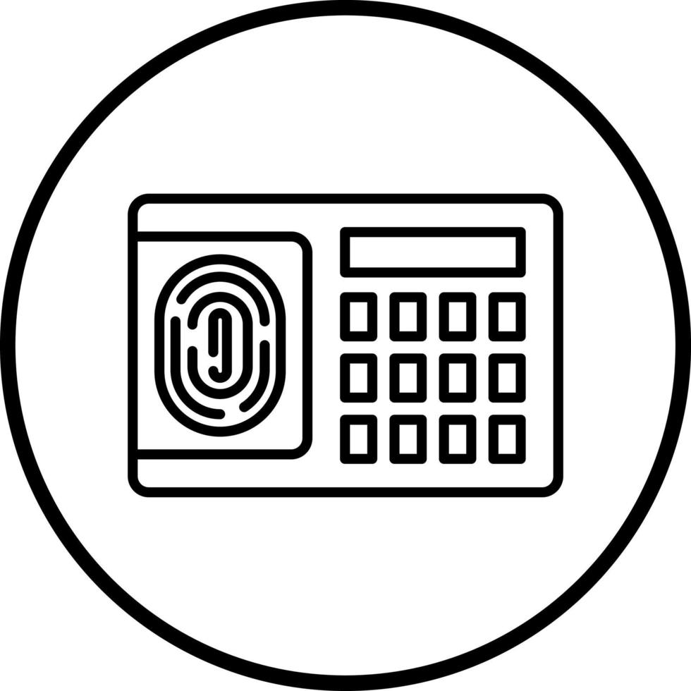 Fingerprint Scanner Vector Icon Style