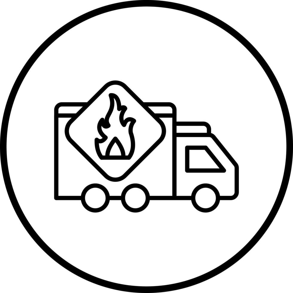 Flammable Vector Icon Style