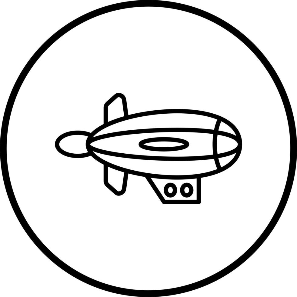 dirigible vector icono estilo