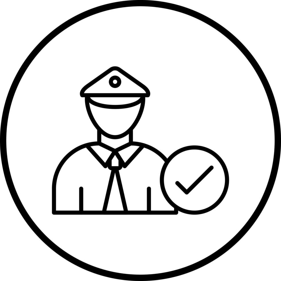 Corrections Officers Vector Icon Style