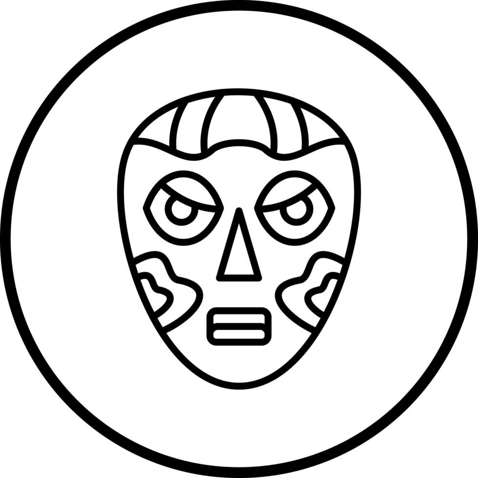 African Mask Vector Icon Style