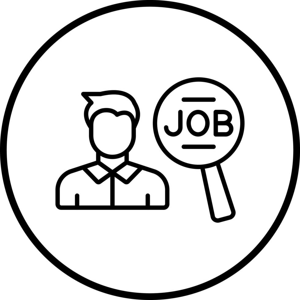 Vector Design Job Search Vector Icon Style