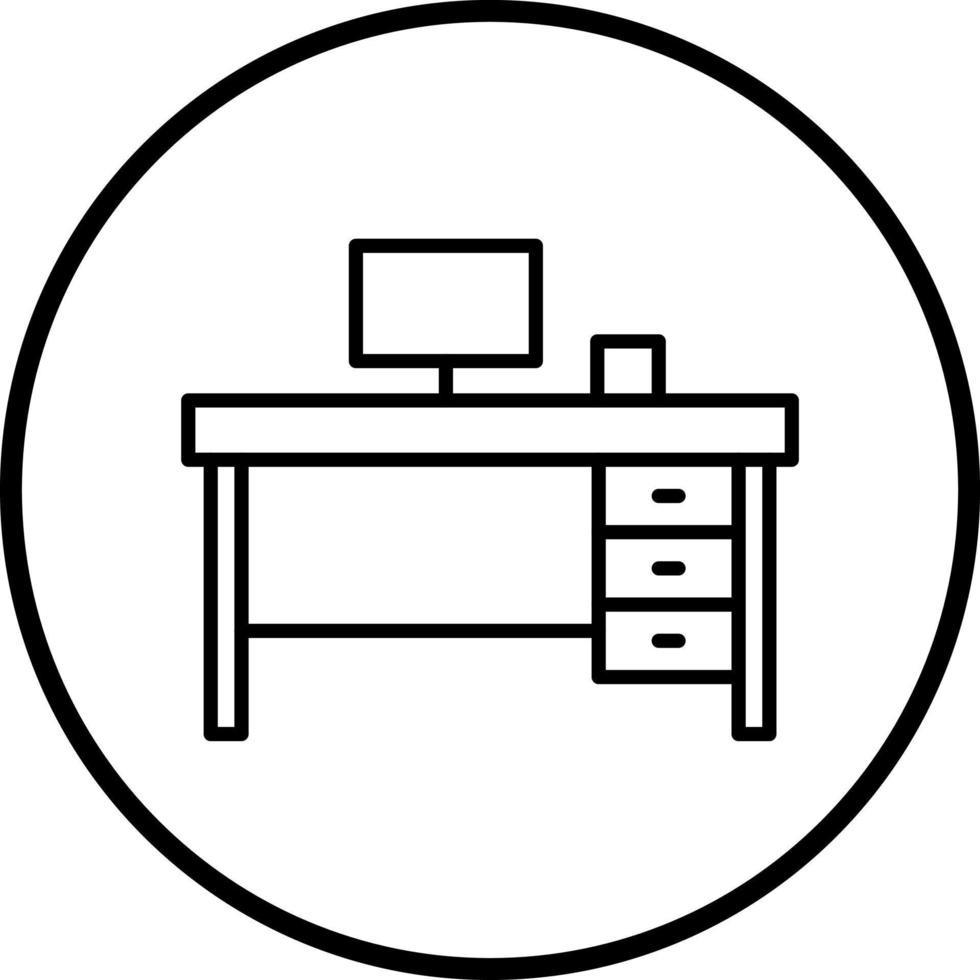 Vector Design Work Table Vector Icon Style