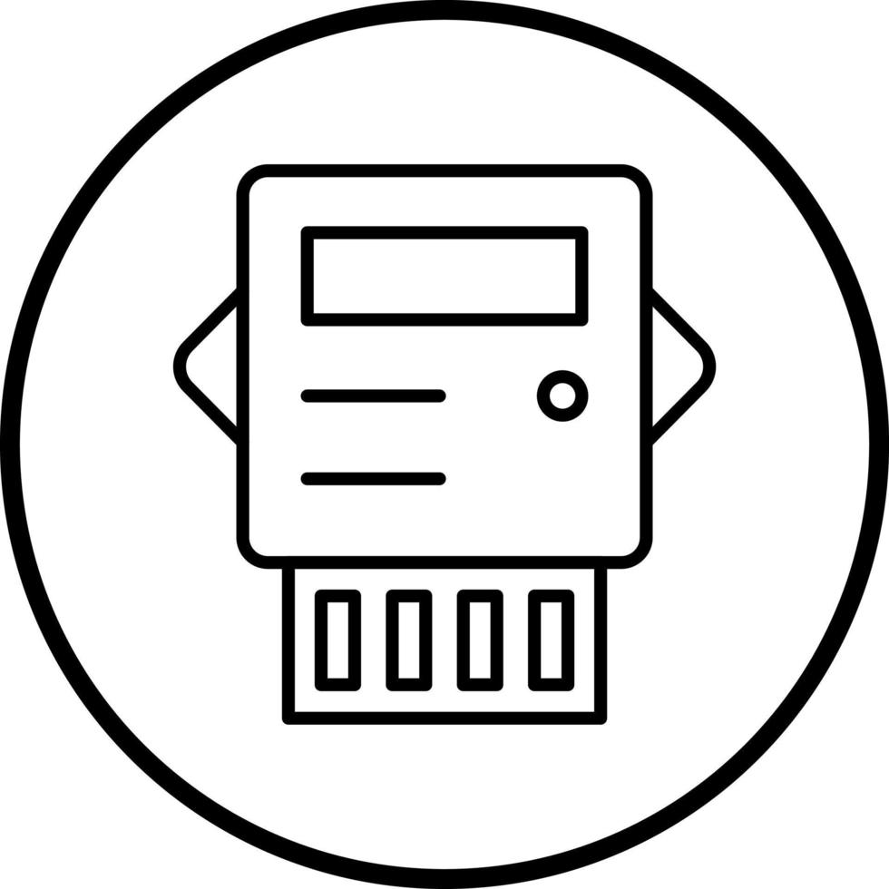 Vector Design Electric Meter Vector Icon Style