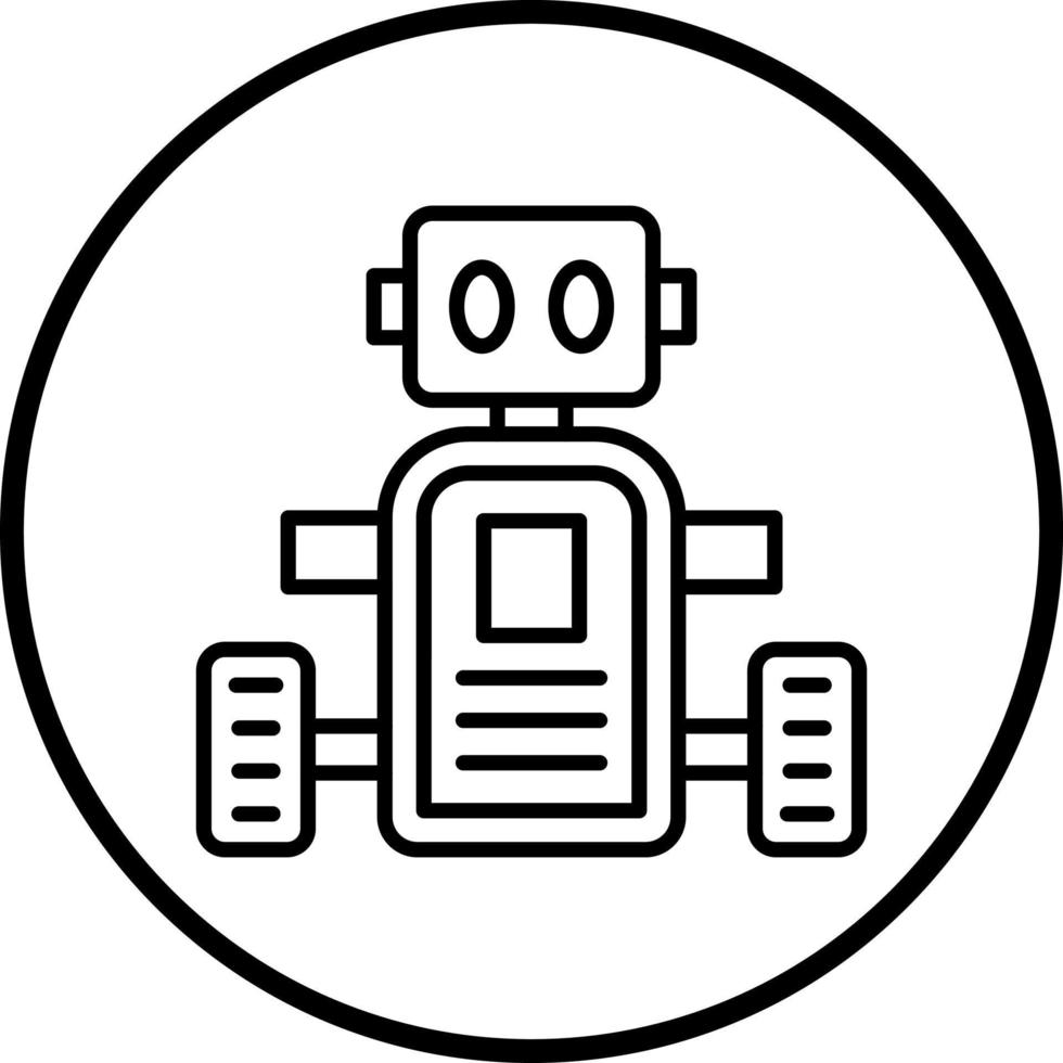 Vector Design Mobile Robot Vector Icon Style