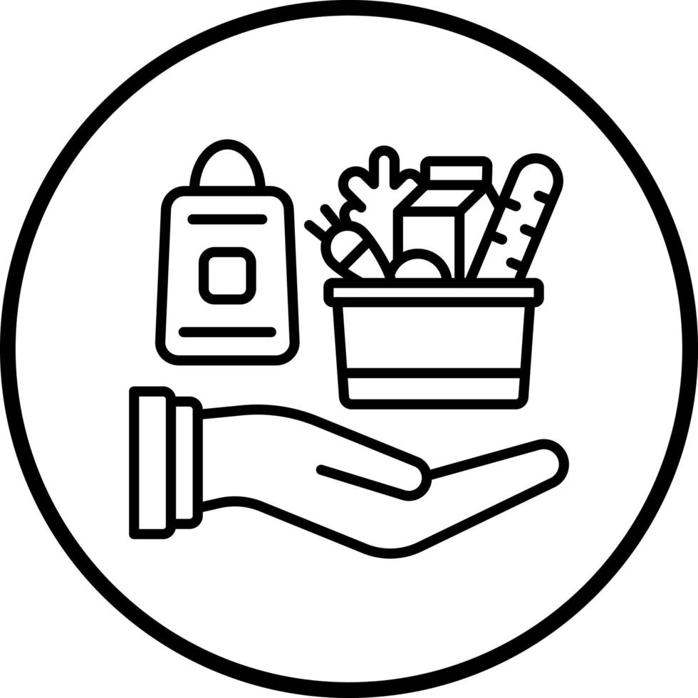 Groceries Delivery Vector Icon Style