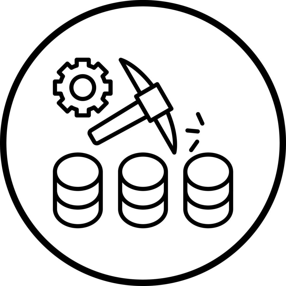 vector diseño datos minería vector icono estilo