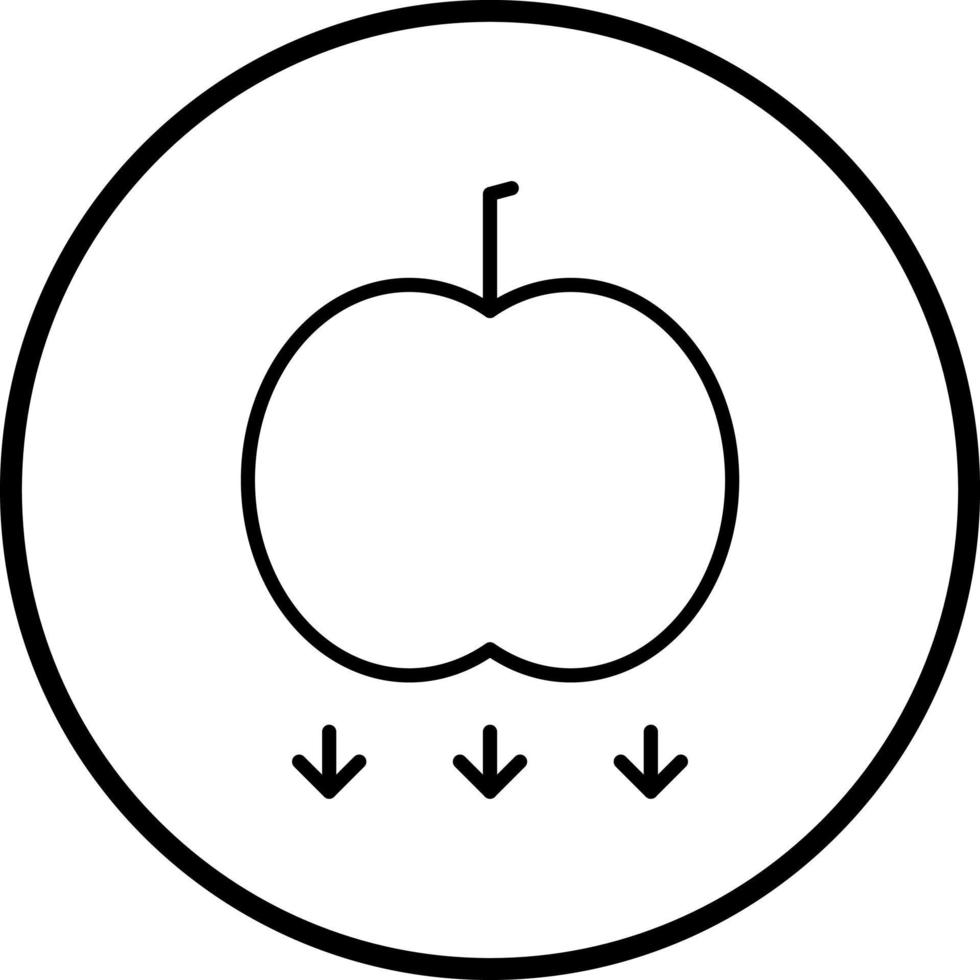 Vector Design Falling Apple Vector Icon Style