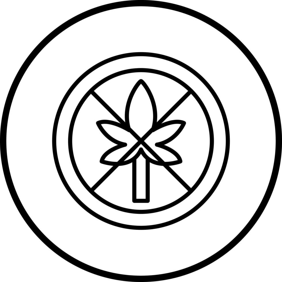 Vector Design No Thc Vector Icon Style