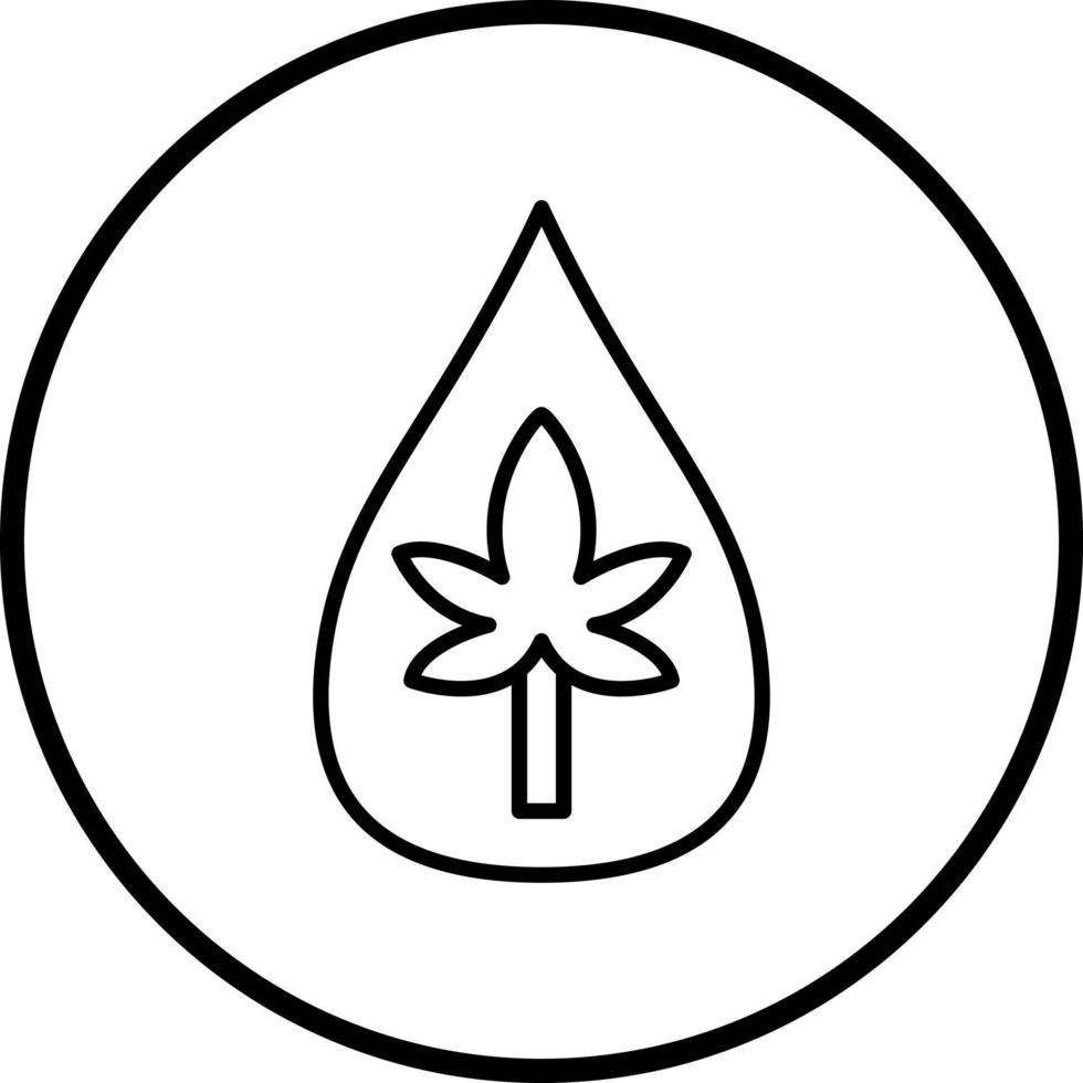 Vector Design Hemp Oil Vector Icon Style