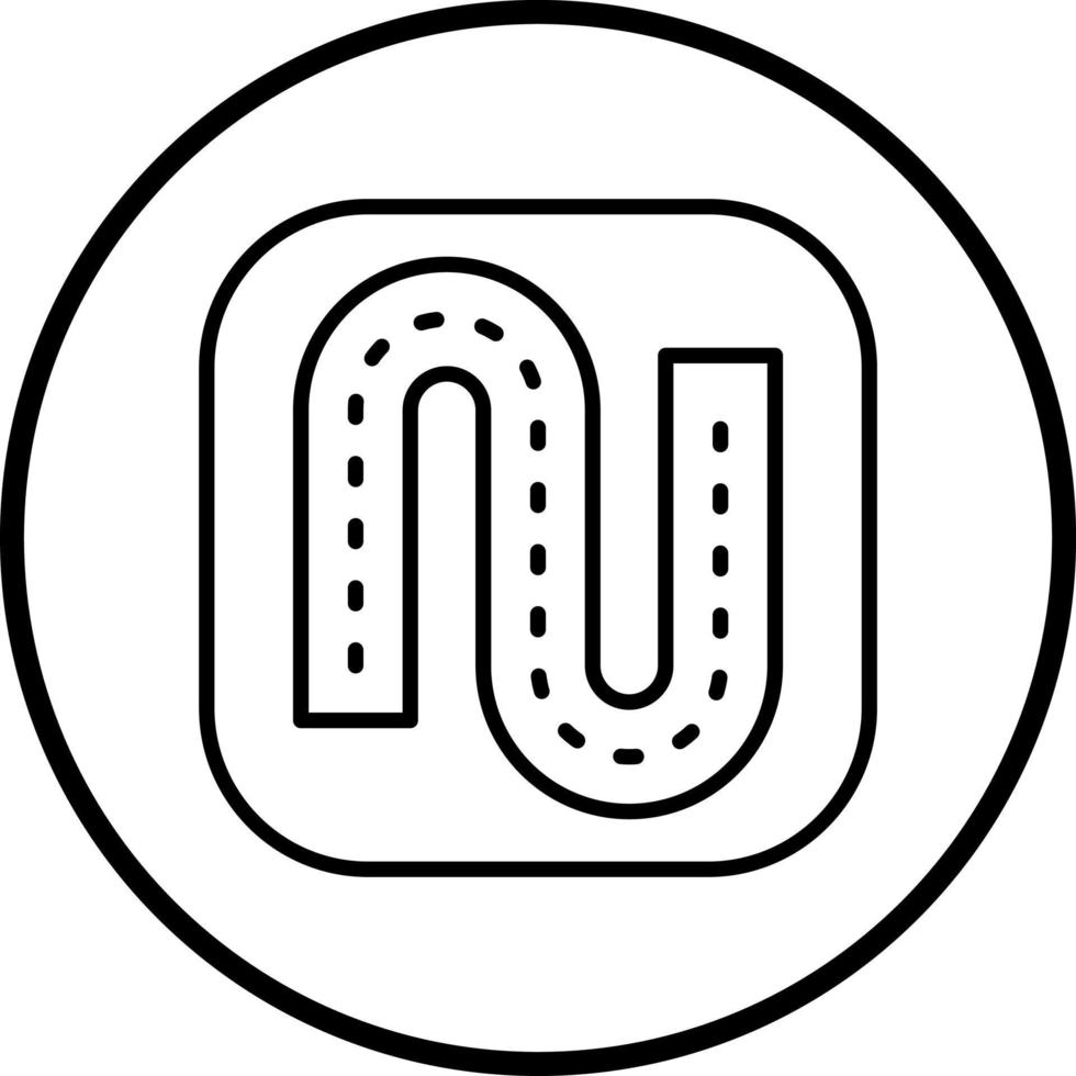Vector Design Sharp Bend Vector Icon Style