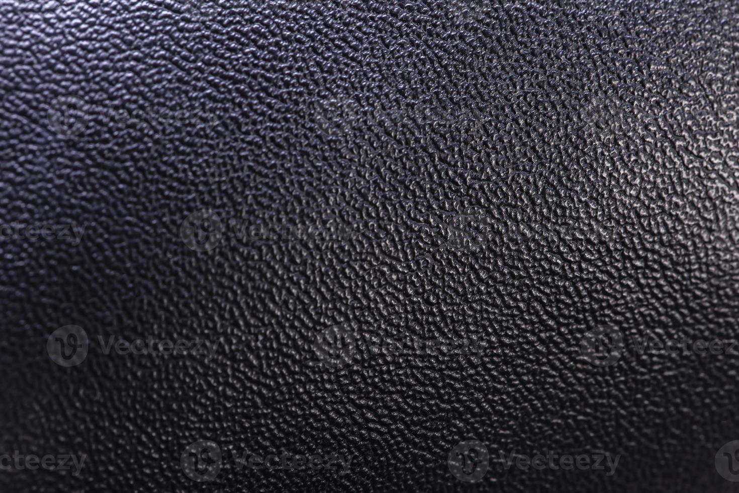 Background macro texture of black leather photo