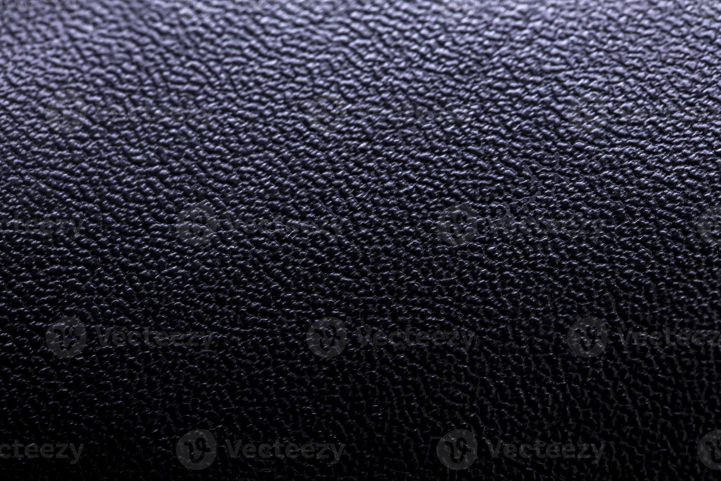 Background macro texture of black leather photo