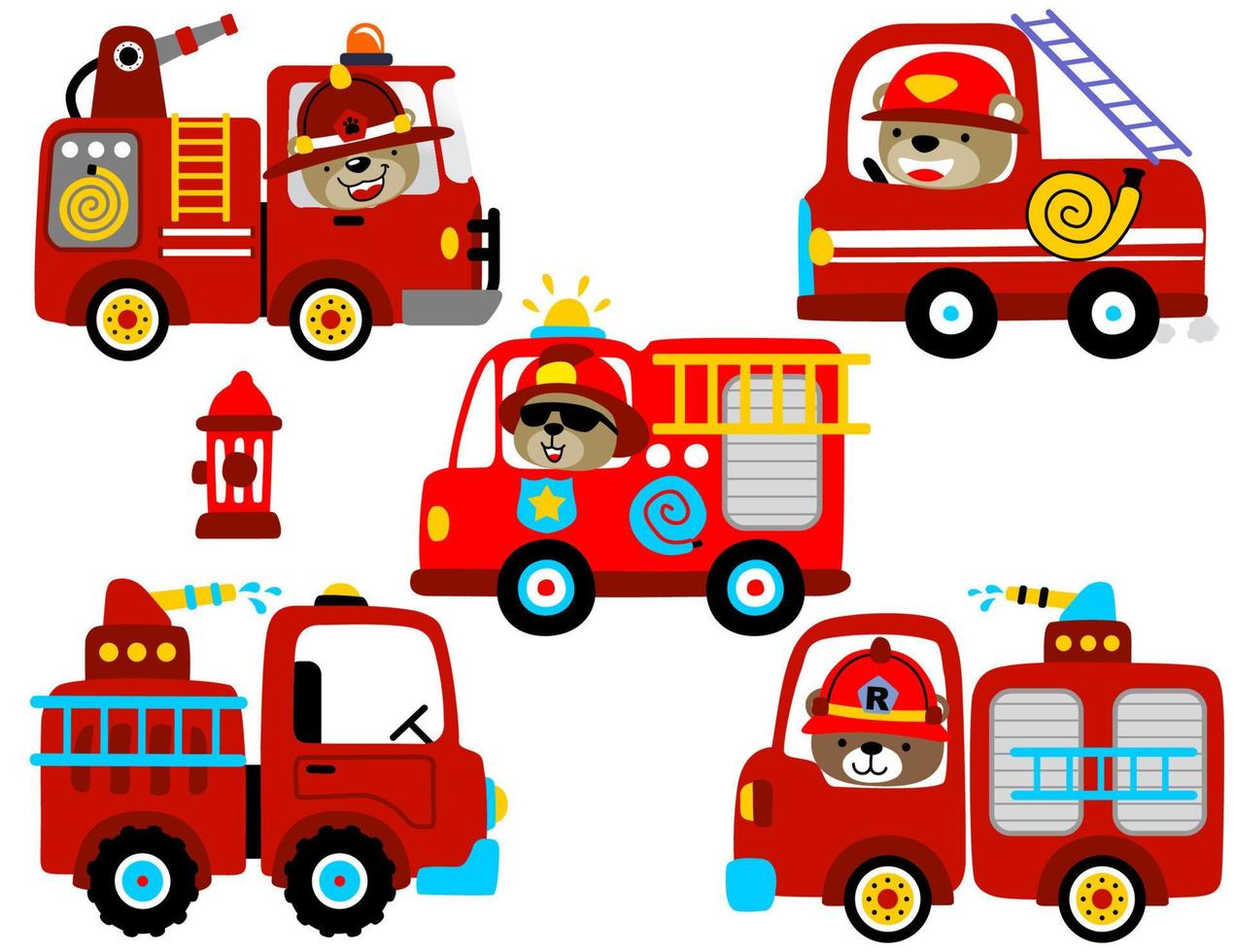 Cute Fire Truck Vector Art, Icons, and Graphics for Free Download