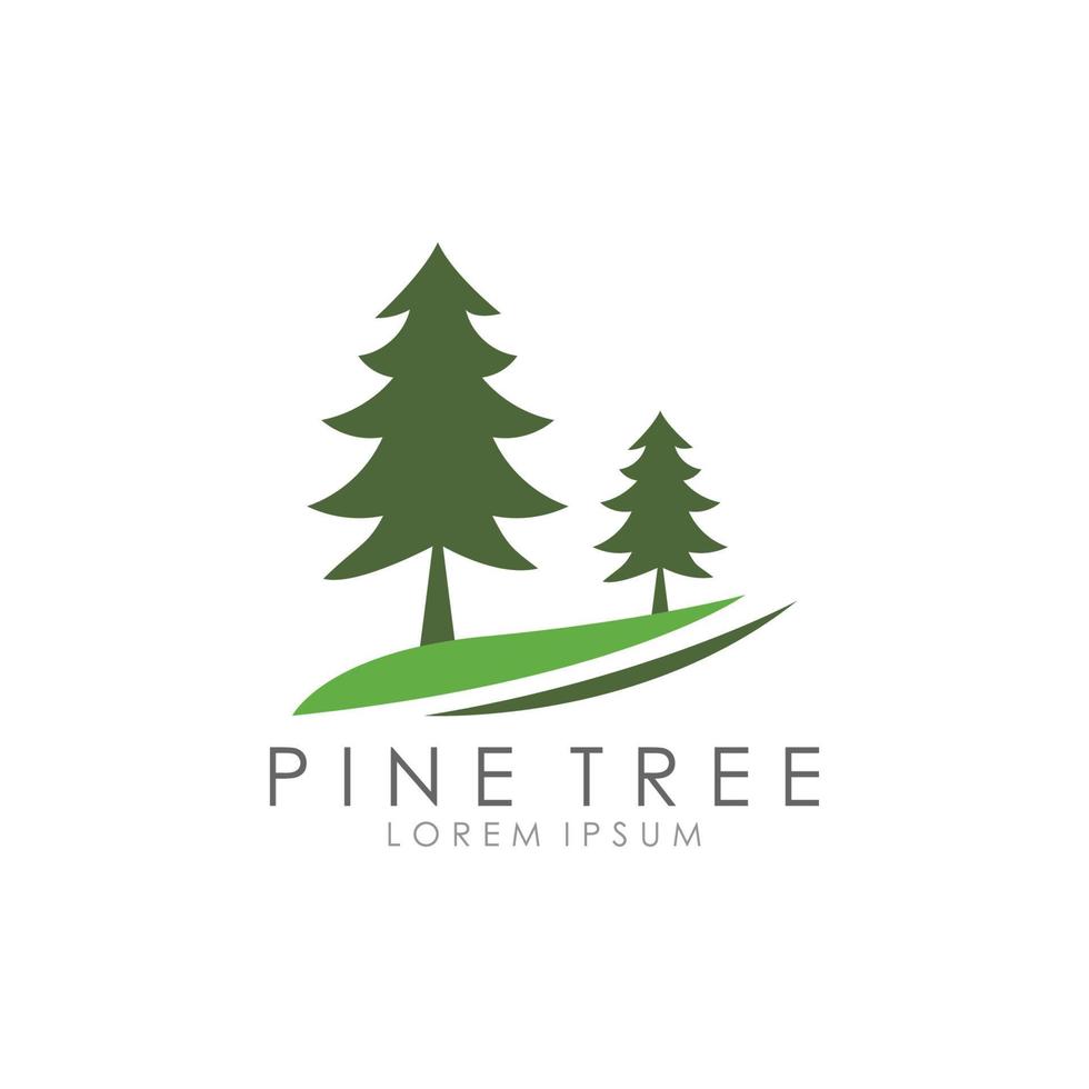 resumen logo ilustración de un pino árbol. vector