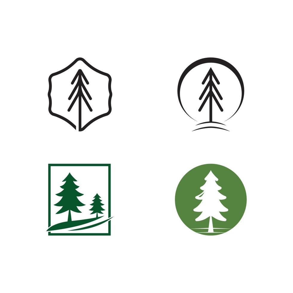 resumen logo ilustración de un pino árbol. vector