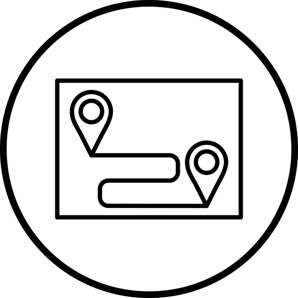 Vector Design Route Map Vector Icon Style