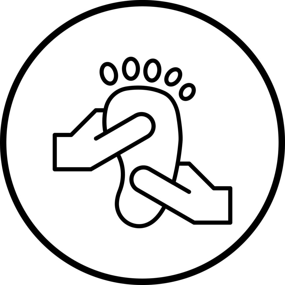 Foot Massage Vector Icon Style