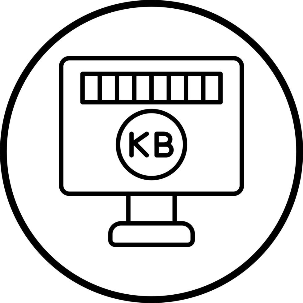 vector diseño kilobyte vector icono estilo