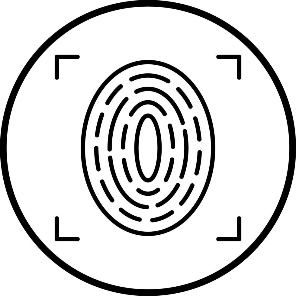 Fingerprint Scan Vector Icon Style