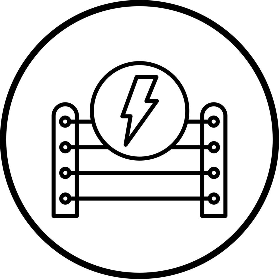 Electric Fence Vector Icon Style