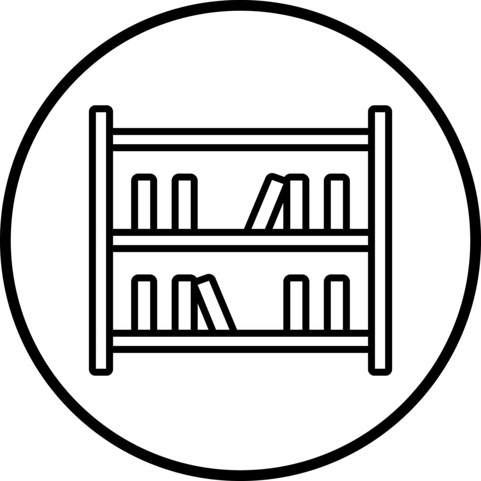 Vector Design Bookshelf Vector Icon Style