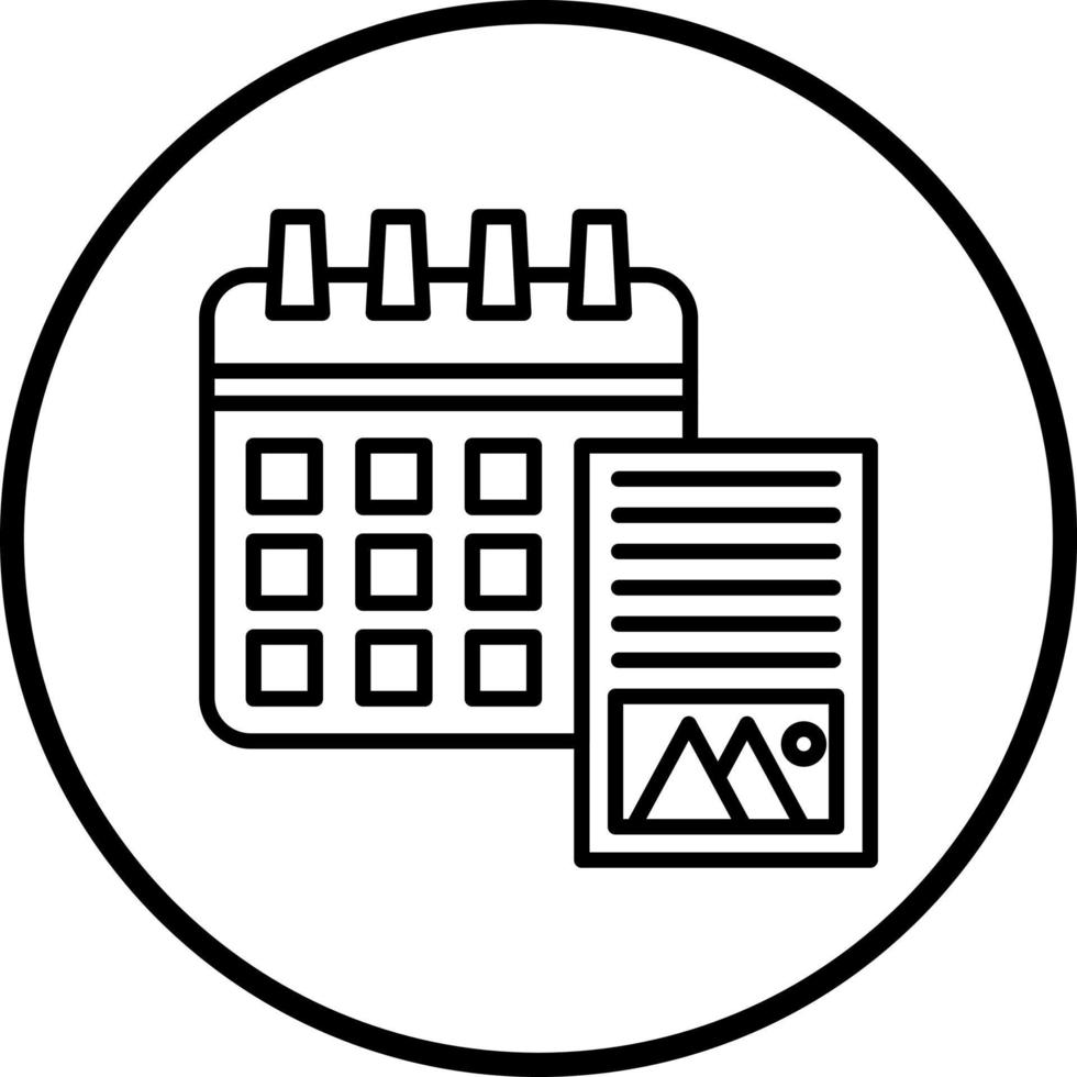 Content Calendar Vector Icon Style