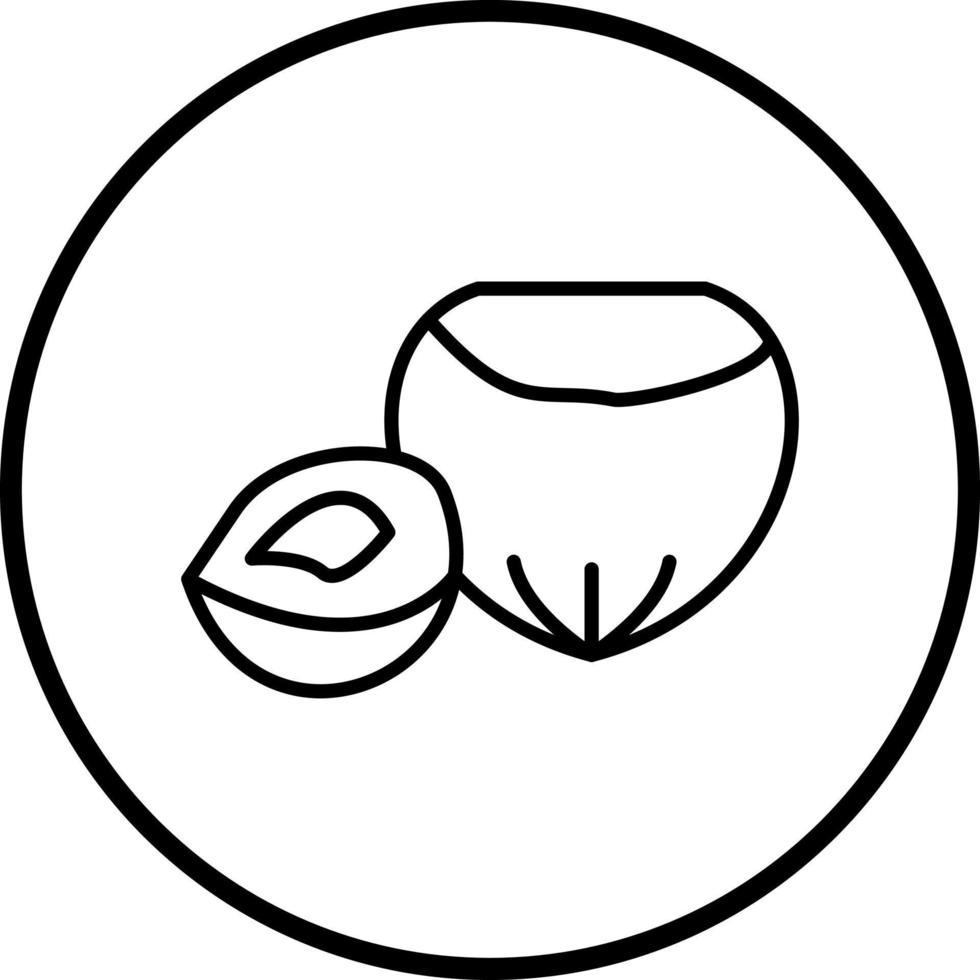 Hazelnut Vector Icon Style