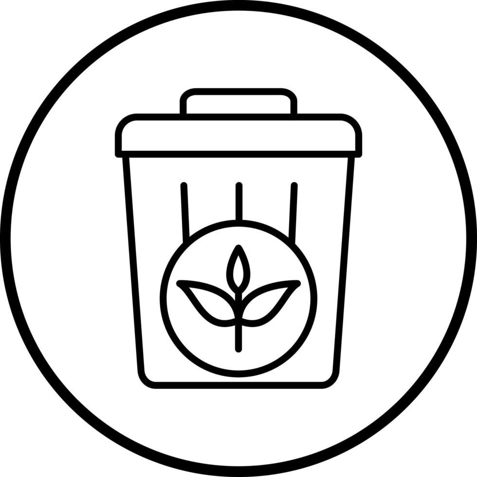 planta basura vector icono estilo