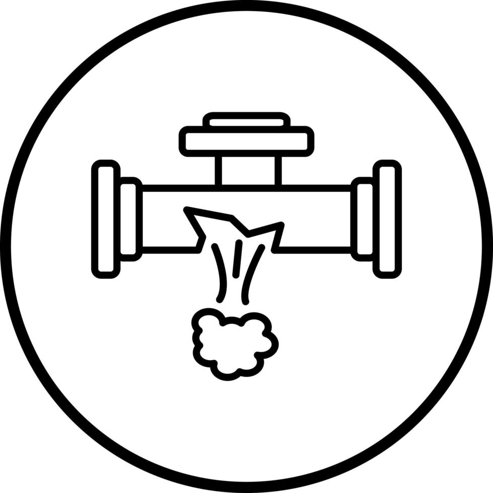Gas Pipe Leak Vector Icon Style